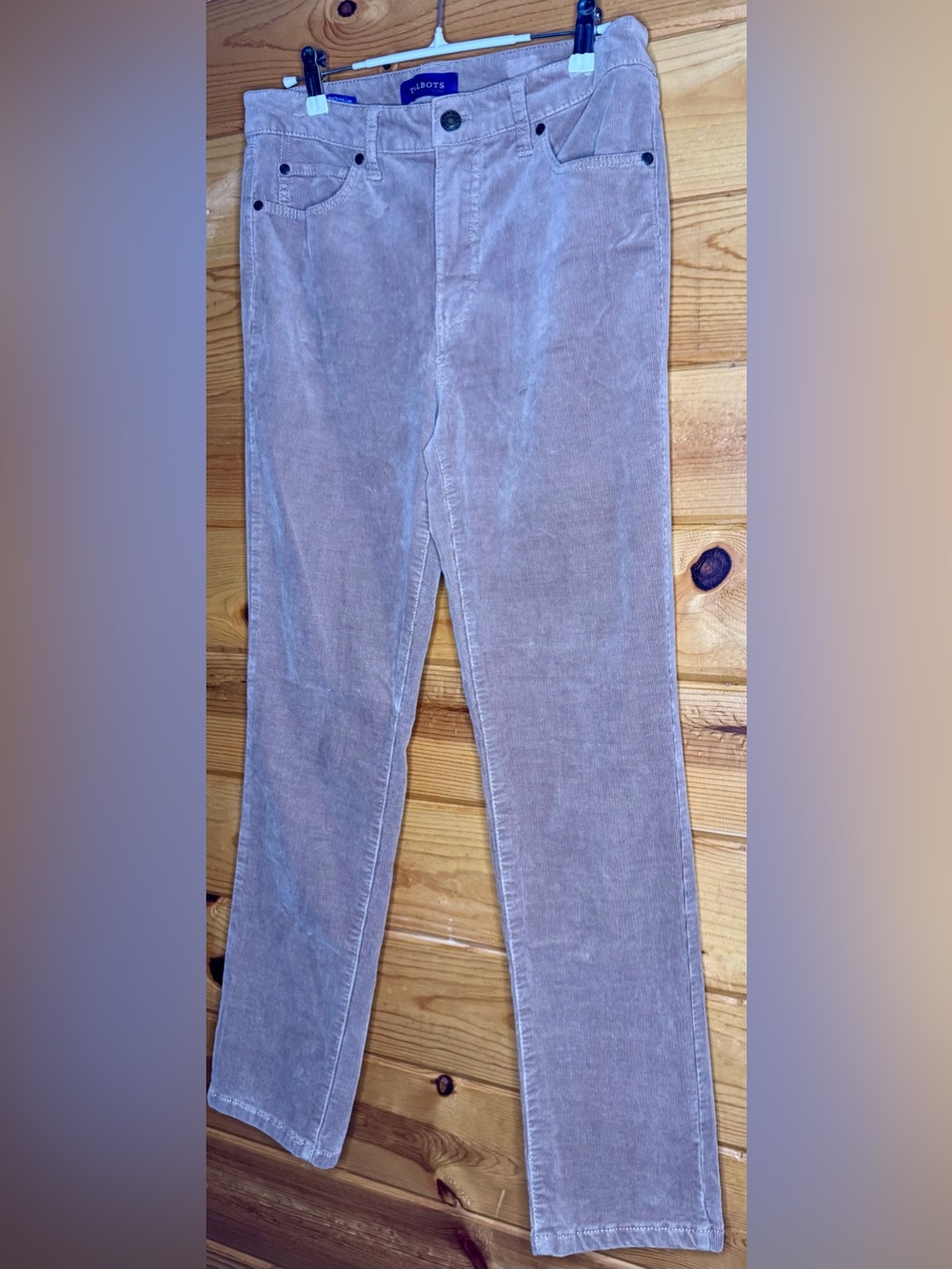 Talbots Women’s Straight Leg Corduroy Pants in Earthy Light Taupe